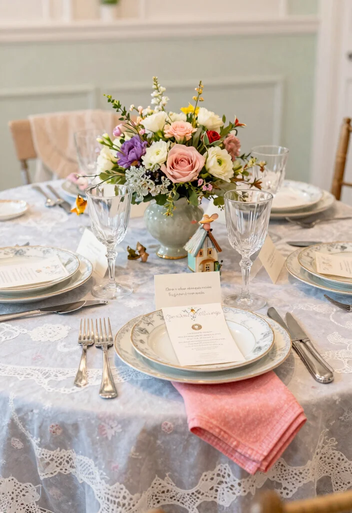 15 Enchanting Fairy Tale Baby Shower Ideas That Will Make You Believe in Magic! - 9. Whimsical Table Settings 1