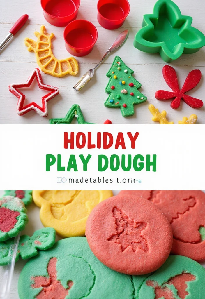 20 Easy Winter Crafts for Moms and Babies to Get Crafty This Christmas Season! - 15. Holiday Themed Play Dough