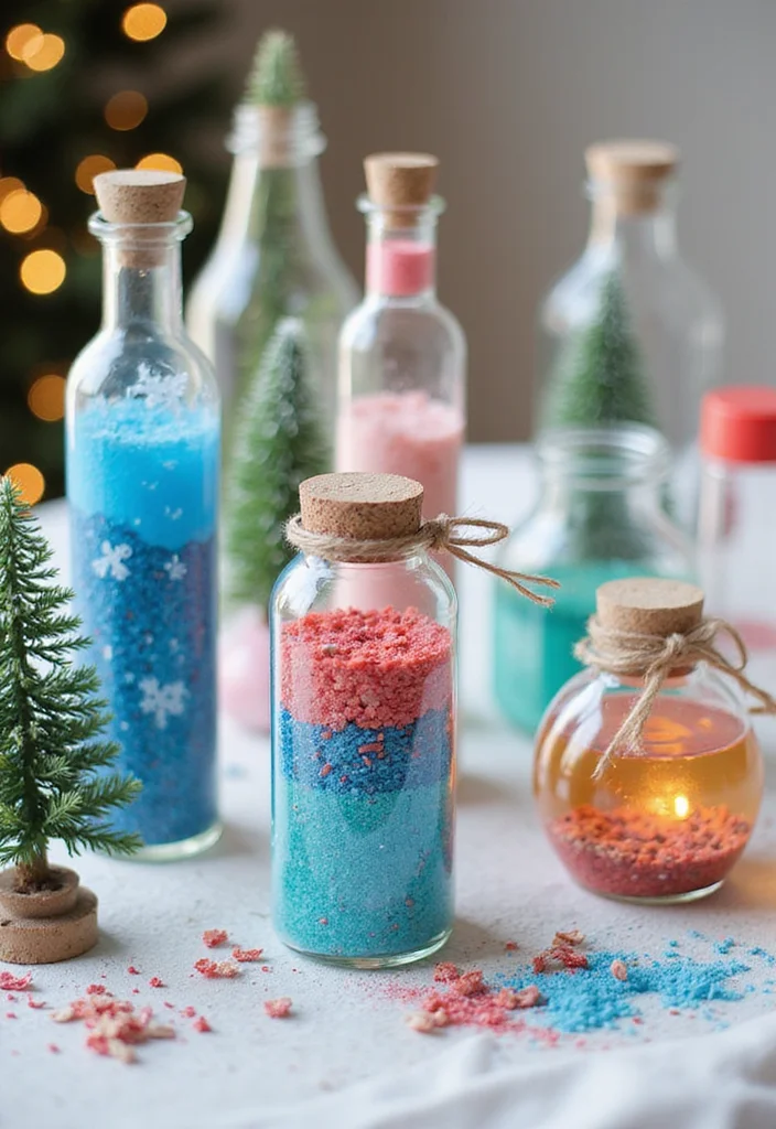20 Easy Winter Crafts for Moms and Babies to Get Crafty This Christmas Season! - 17. Winter-Themed Sensory Bottles