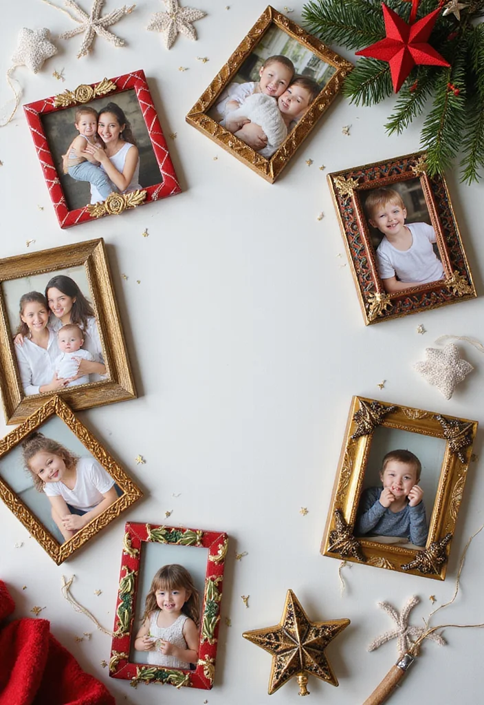 20 Easy Winter Crafts for Moms and Babies to Get Crafty This Christmas Season! - 20. Holiday Themed Picture Frames