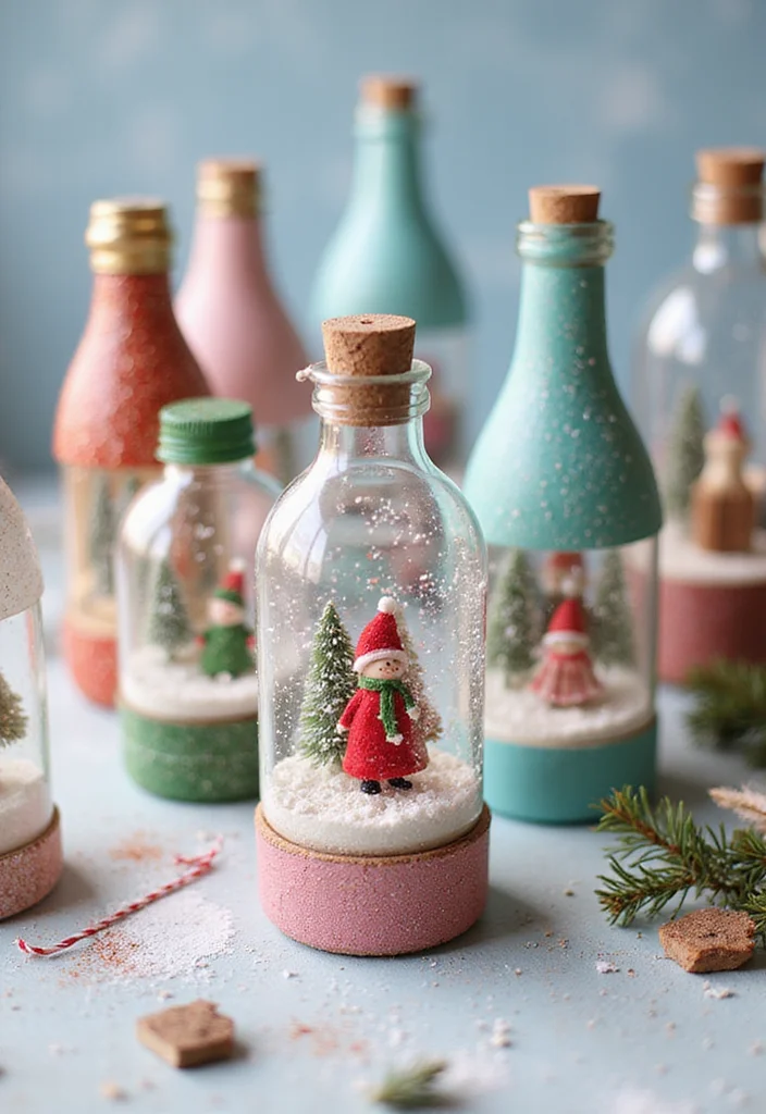 20 Easy Winter Crafts for Moms and Babies to Get Crafty This Christmas Season! - 5. Recycled Bottle Snow Globes