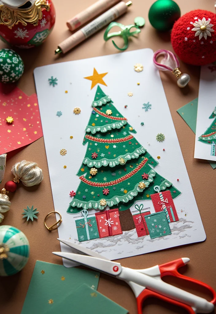 20 Easy Winter Crafts for Moms and Babies to Get Crafty This Christmas Season! - 6. Holiday Card Collage