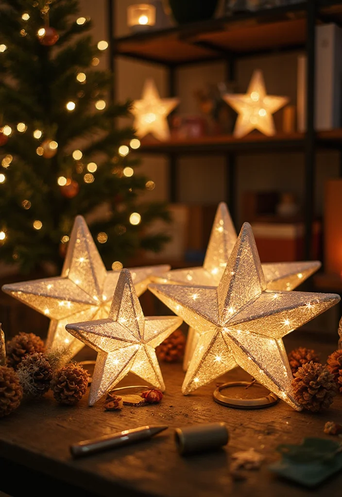 20 Easy Winter Crafts for Moms and Babies to Get Crafty This Christmas Season! - 9. Twinkling Star Lanterns