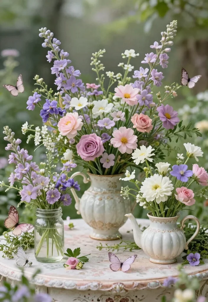 20 Enchanting Fairy Party Decorations That Will Make Your Celebration Magical! - 2. Enchanted Floral Arrangements 1