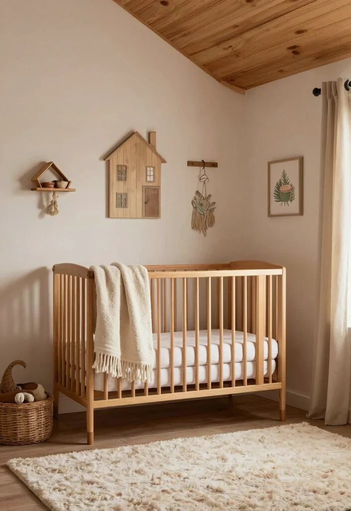 20 Whimsical Soft Nursery Corner Themes That Will Spark Your Imagination! - 12. Cozy Cabin Retreat 1