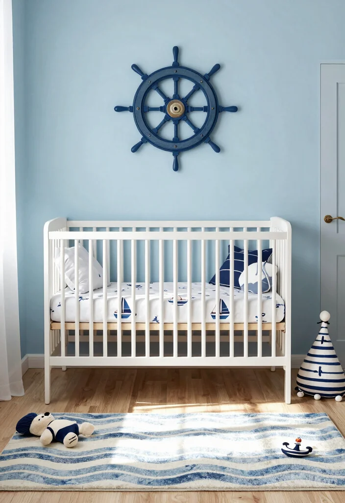 20 Whimsical Soft Nursery Corner Themes That Will Spark Your Imagination! - 8. Nautical Adventure 1