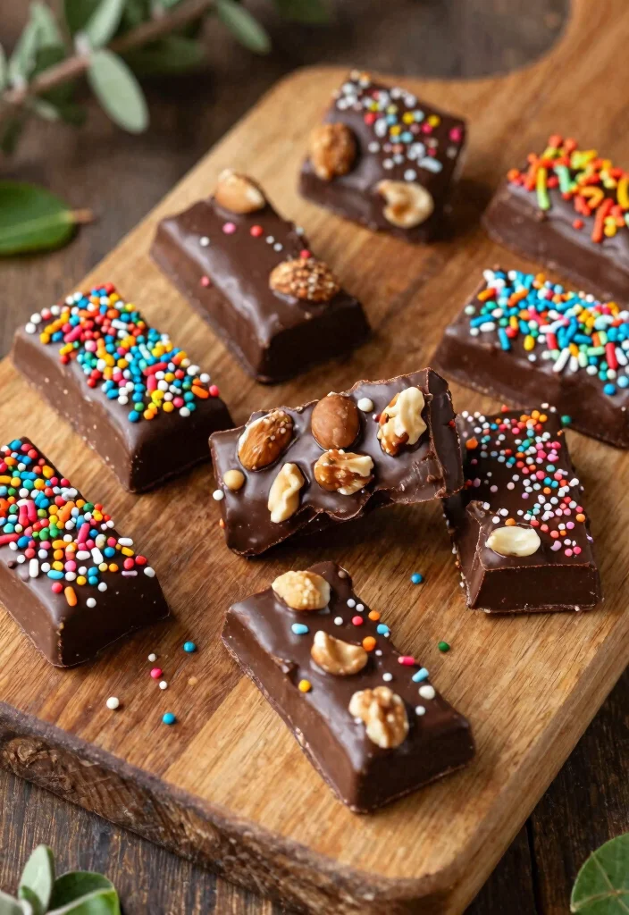 25 Enchanting Fairy Themed Desserts That Will Make Your Birthday Party Sparkle! - 11. Enchanted Chocolate Bark 1