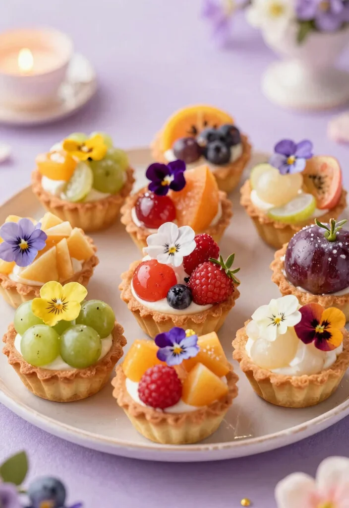 25 Enchanting Fairy Themed Desserts That Will Make Your Birthday Party Sparkle! - 17. Whimsical Fairy Fruit Tarts 1