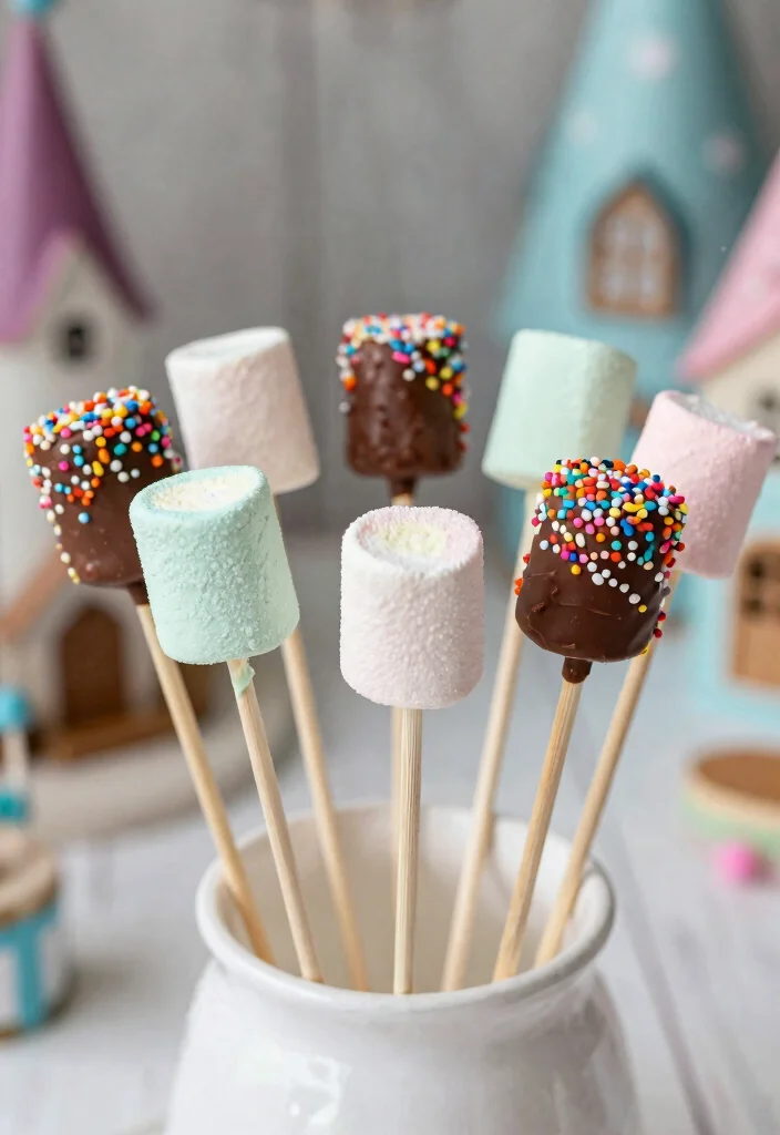 25 Enchanting Fairy Themed Desserts That Will Make Your Birthday Party Sparkle! - 19. Fairy Magic Marshmallow Pops 1