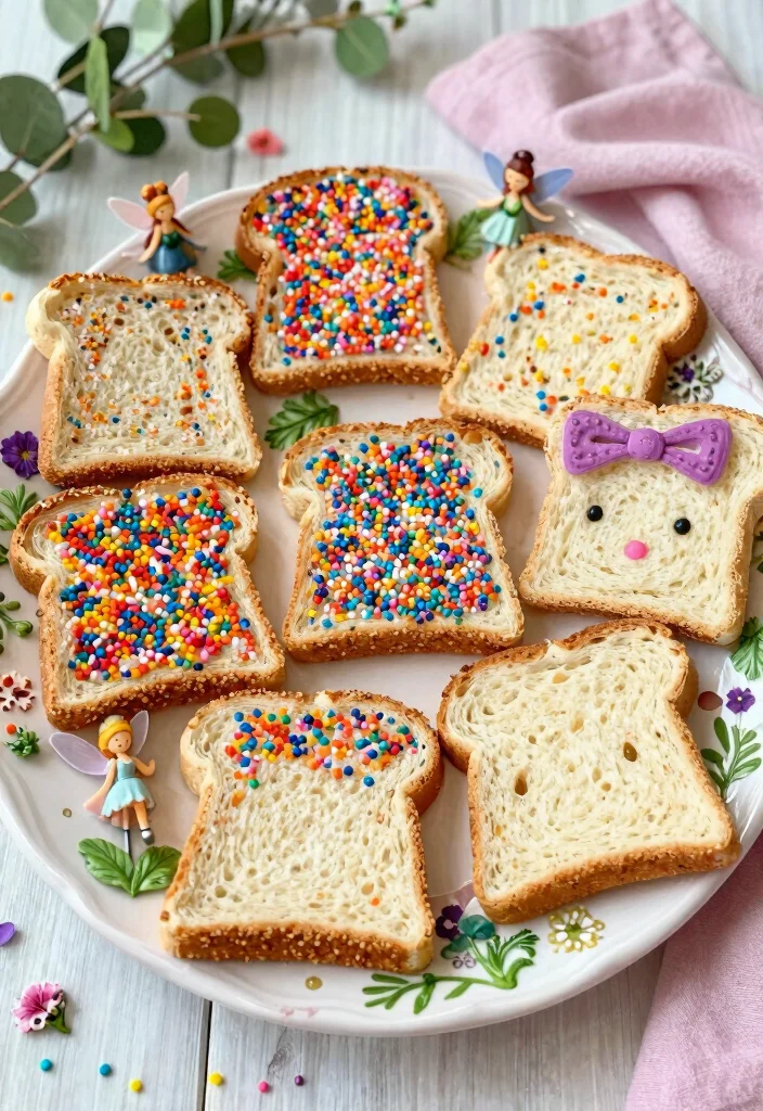 25 Enchanting Fairy Themed Desserts That Will Make Your Birthday Party Sparkle! - 2. Enchanted Fairy Bread 1