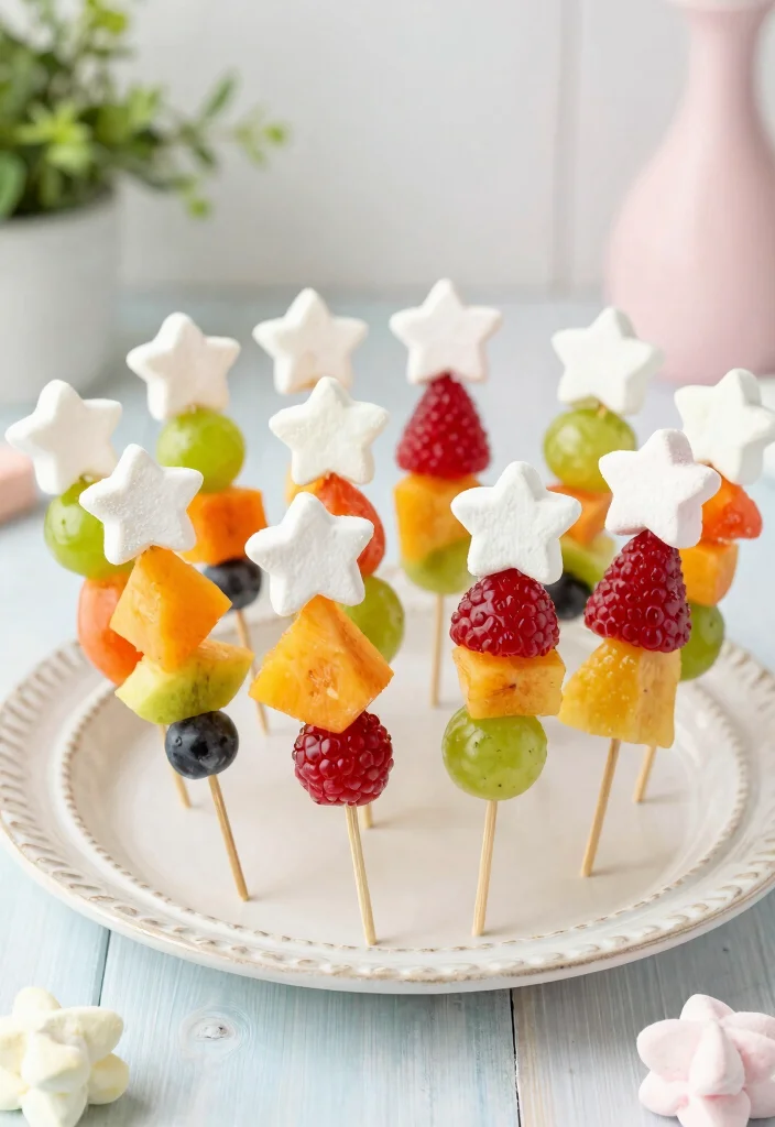 25 Enchanting Fairy Themed Desserts That Will Make Your Birthday Party Sparkle! - 4. Fairy Fruit Wands 1