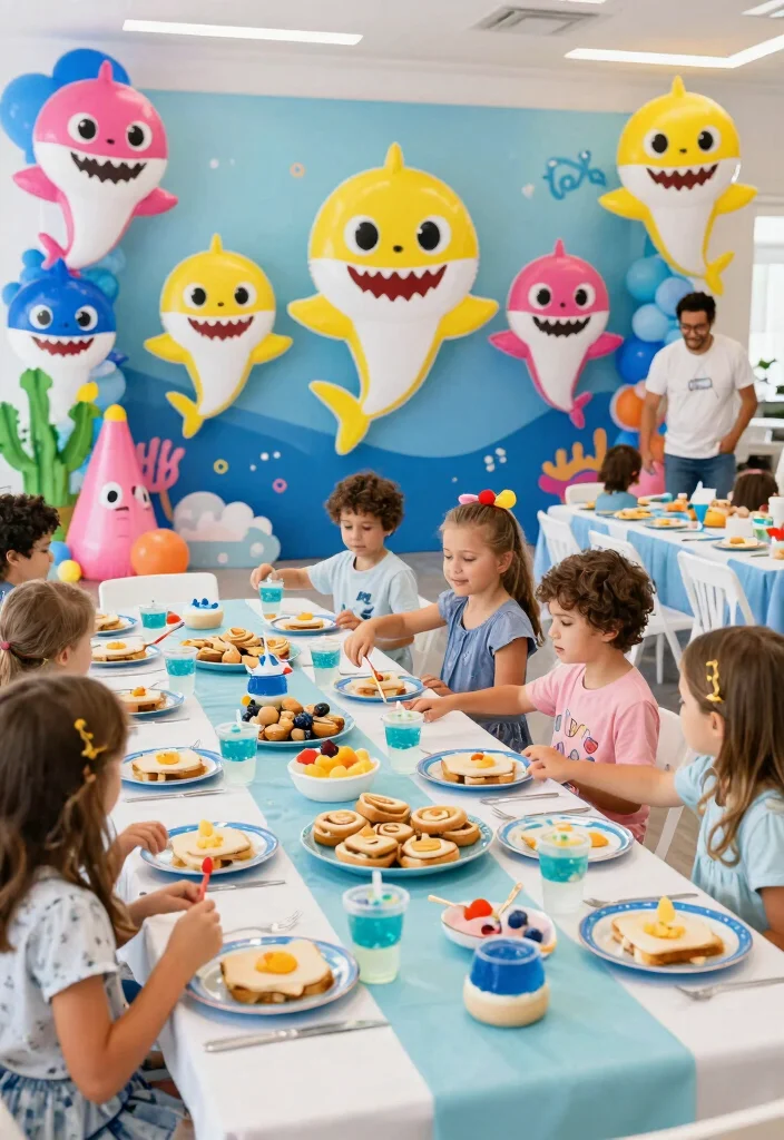 25 Inspiring Baby Boy Shower Themes That Are Adorable and Unique (You’ll Love #19!) - 24. Baby Shark Theme