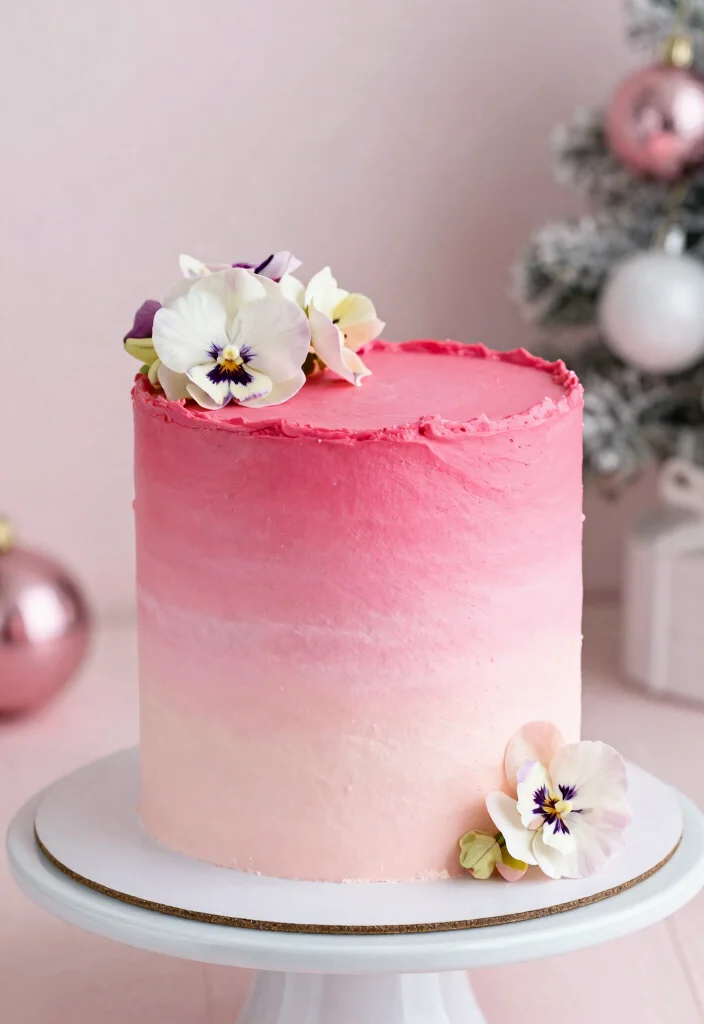 30 Colorful Birthday Cake Ideas for Your Baby Girl That Are Sure to Delight! - 11. Pink Ombre Cake 1