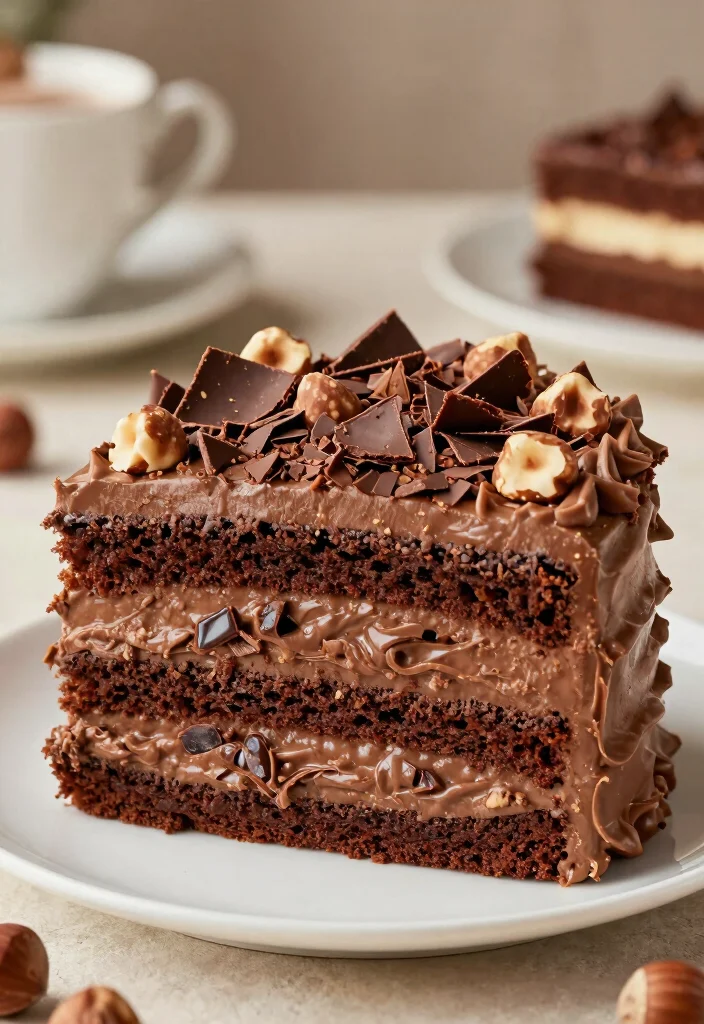 30 Colorful Birthday Cake Ideas for Your Baby Girl That Are Sure to Delight! - 19. Nutella Layer Cake 1