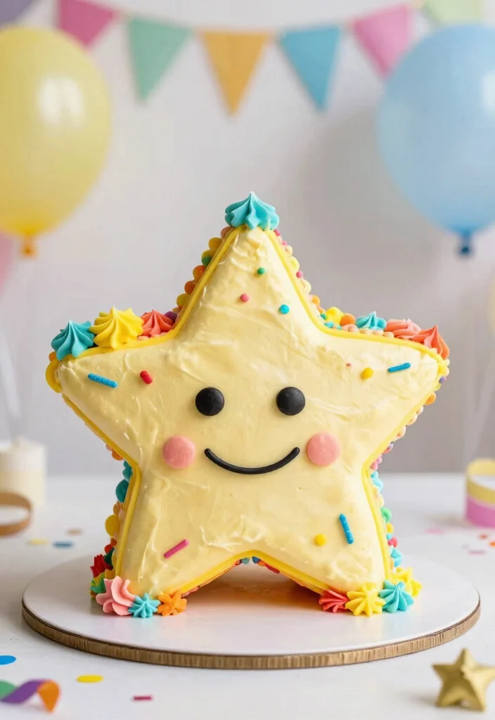 30 Colorful Birthday Cake Ideas for Your Baby Girl That Are Sure to Delight! - 29. Birthday Star Cake 1