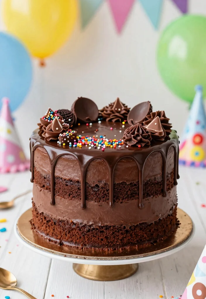 30 Colorful Birthday Cake Ideas for Your Baby Girl That Are Sure to Delight! - 4. Chocolate Drip Cake 1