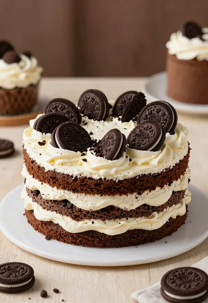 30 Colorful Birthday Cake Ideas for Your Baby Girl That Are Sure to Delight! - 9. Cookies and Cream Cake 1