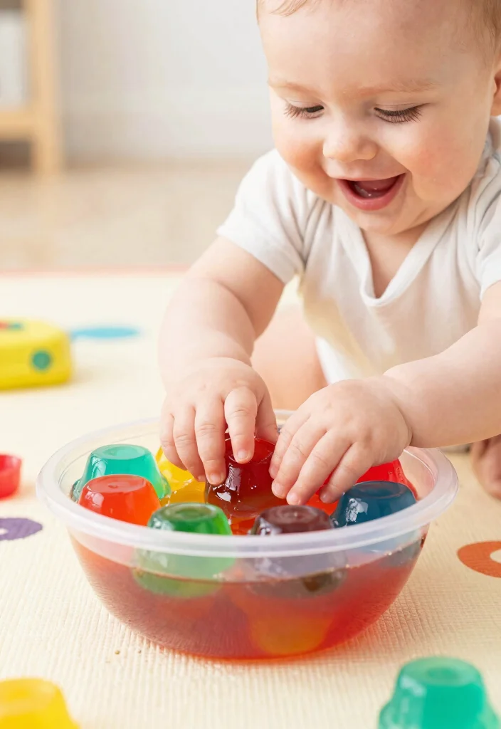 12 Sensory Play Activities Every Baby Will Love (Prepare for Giggles at #5!) - 5. Giggle with Jell-O 1