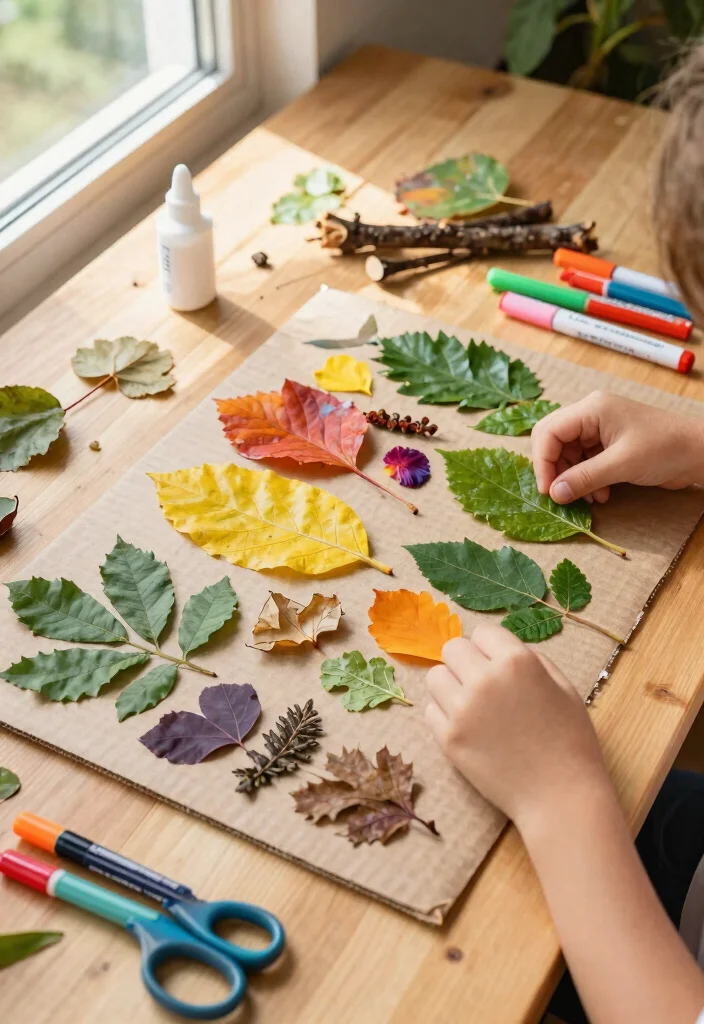 13 Art Projects That Promote Creative Thinking in Kids (Don't Miss #9!) - 1. Nature Collage Adventure 1
