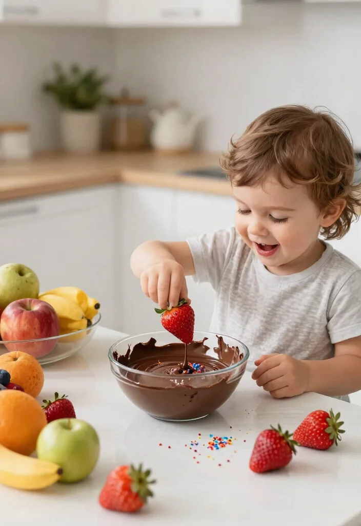 14 Fun Baking Recipes to Make with Your Toddler (You Won't Believe How Easy #6 Is!) - 11. Chocolate Dipped Fruit 1