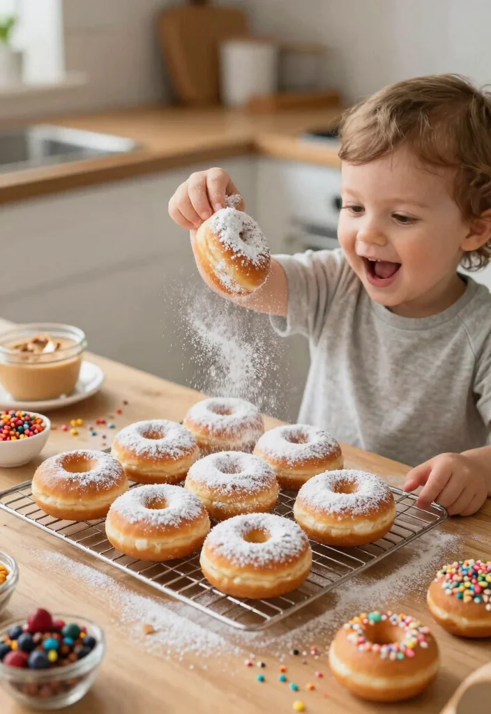 14 Fun Baking Recipes to Make with Your Toddler (You Won't Believe How Easy #6 Is!) - 12. Easy Biscuit Doughnuts 1
