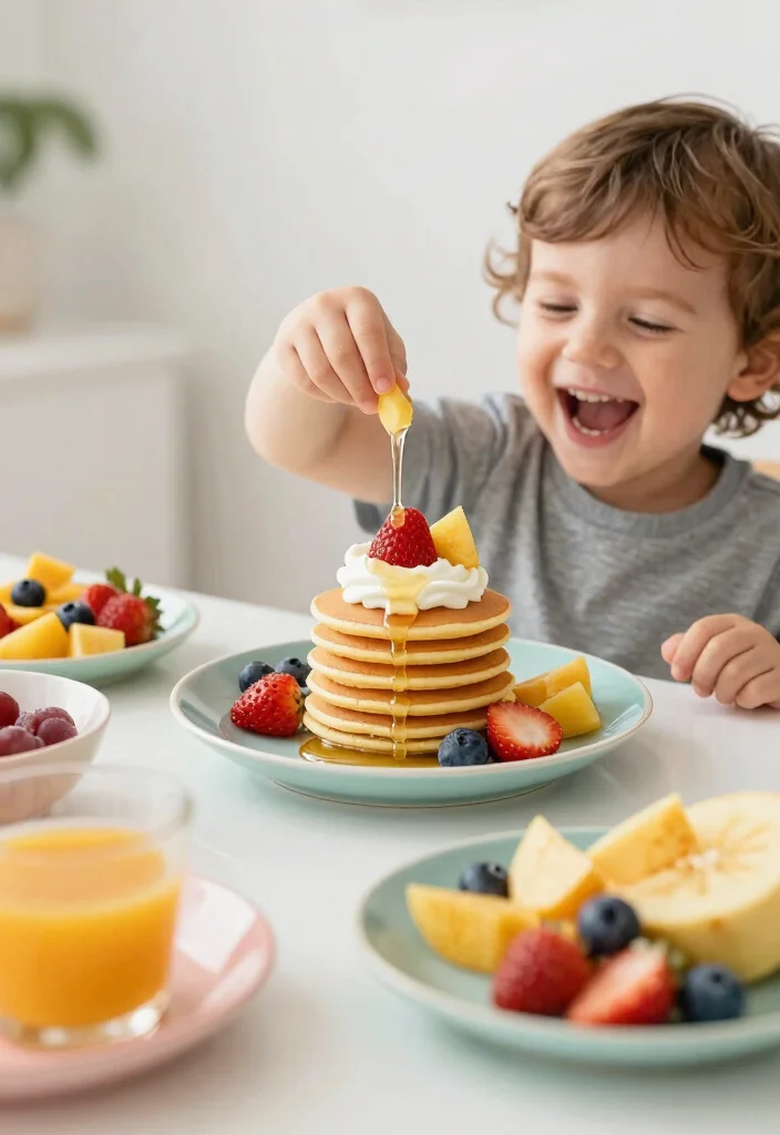 14 Fun Baking Recipes to Make with Your Toddler (You Won't Believe How Easy #6 Is!) - 4. Mini Pancake Stacks 1
