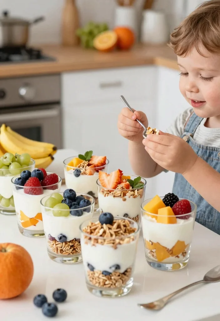 14 Fun Baking Recipes to Make with Your Toddler (You Won't Believe How Easy #6 Is!) - 9. Fruit and Yogurt Parfaits 1