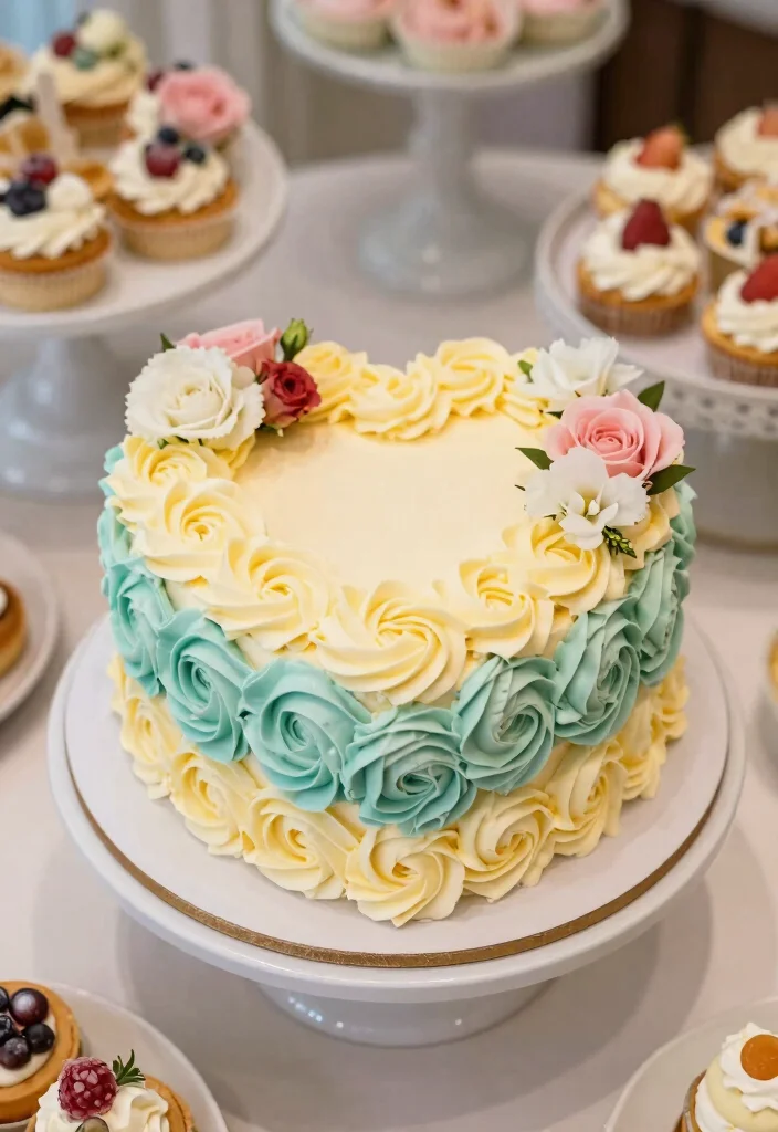 20 Adorable Valentine Baby Shower Ideas That Will Melt Your Heart (You Won't Believe #12!) - 17. Heart-Shaped Cake 1