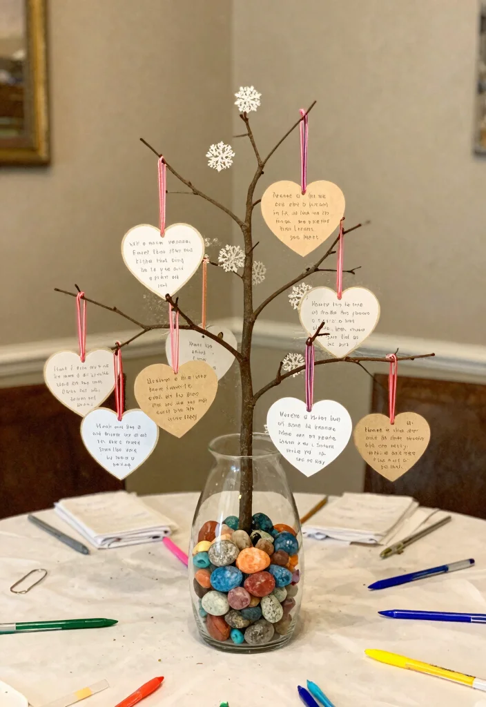 20 Adorable Valentine Baby Shower Ideas That Will Melt Your Heart (You Won't Believe #12!) - 4. Heartfelt Wishes Tree 1