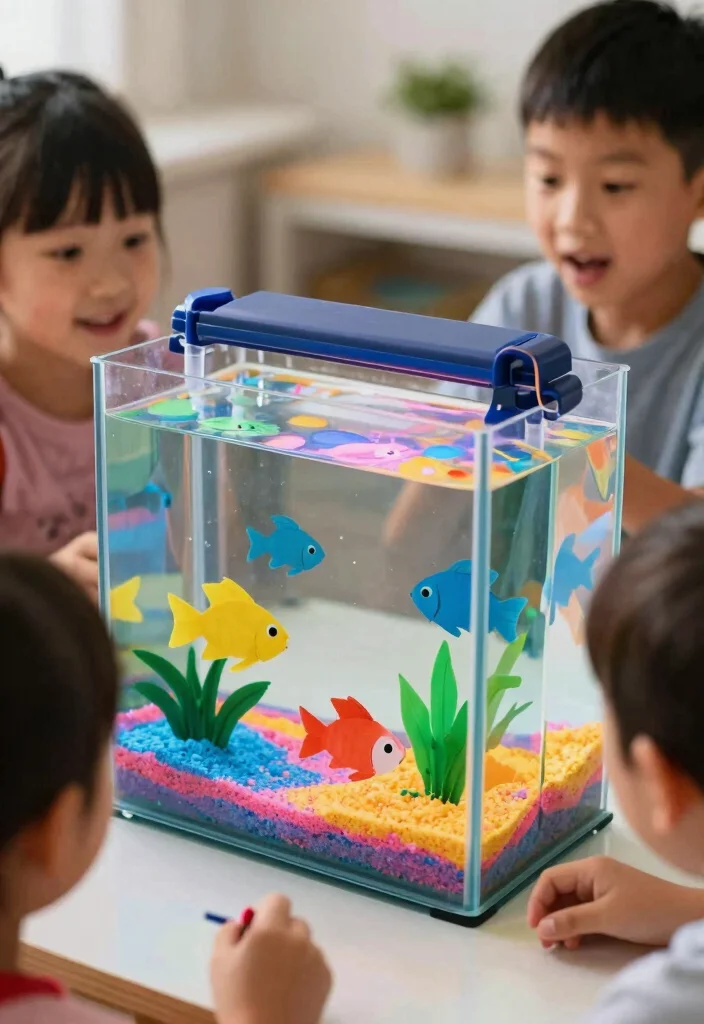 15 Fun Recycled Bottle Crafts for Kids That Will Keep Them Entertained (And It's Mess-Free!) - 14. Aquarium 1