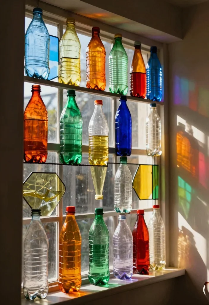 15 Fun Recycled Bottle Crafts for Kids That Will Keep Them Entertained (And It's Mess-Free!) - 3. Suncatchers 1