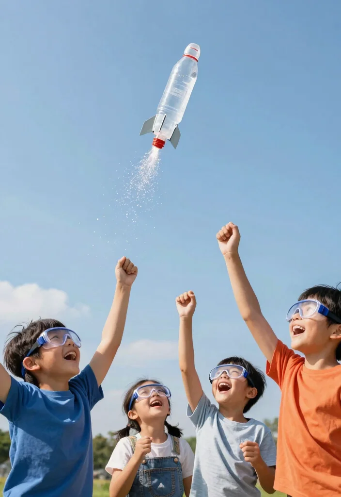 15 Fun Recycled Bottle Crafts for Kids That Will Keep Them Entertained (And It's Mess-Free!) - 5. Bottle Rockets 1