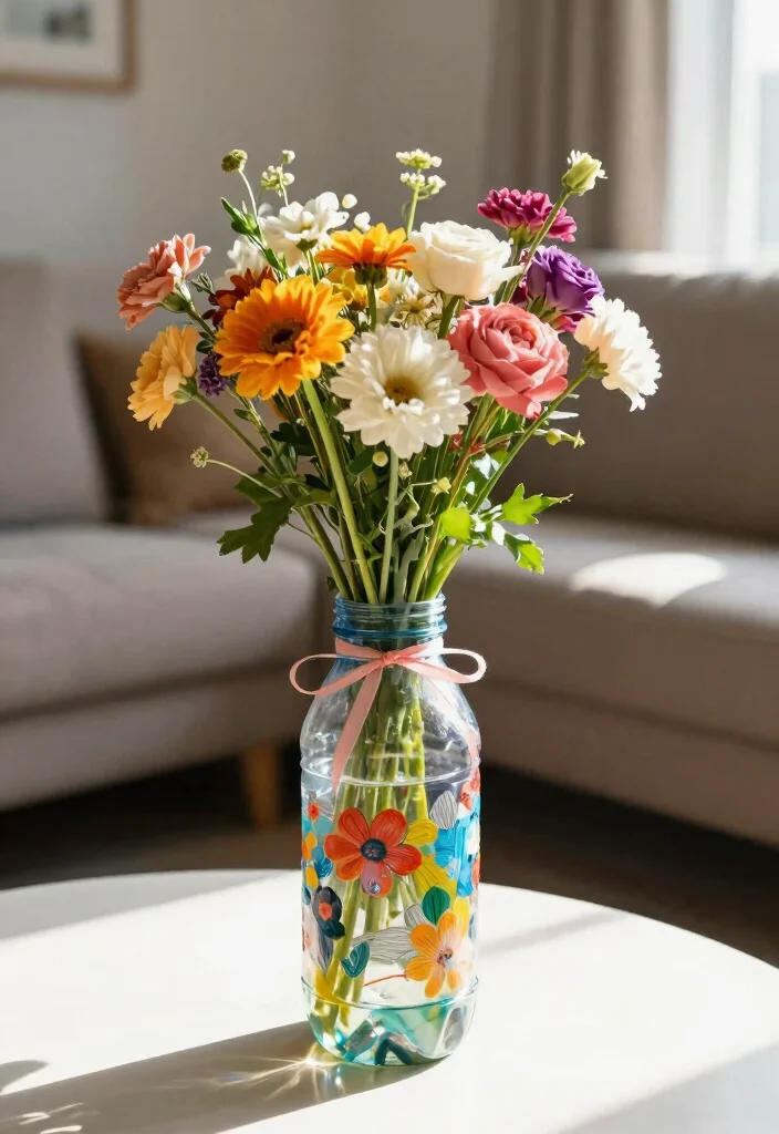 15 Fun Recycled Bottle Crafts for Kids That Will Keep Them Entertained (And It's Mess-Free!) - 8. Decorative Vases 1