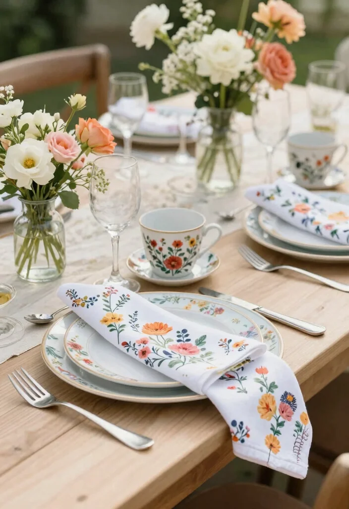 19 DIY In Bloom Baby Shower Decor Ideas That Are Surprisingly Easy (Even the Kids Can Help!) - 7. Floral Themed Tableware 1