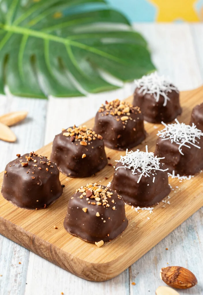 9 Frozen Chocolate Treats for Kids That Will Beat the Summer Heat! - 8. Chocolate Almond Joy Frozen Treats 1