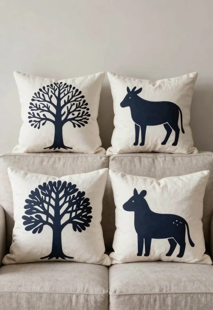 15 Adorable Baby Decorative Cushions That’ll Make Your Nursery a Dream Come True! - 10. Silhouette Pillows 1