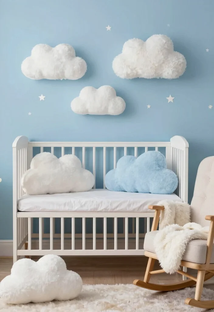 15 Adorable Baby Decorative Cushions That’ll Make Your Nursery a Dream Come True! - 2. Whimsical Cloud Cushions 1
