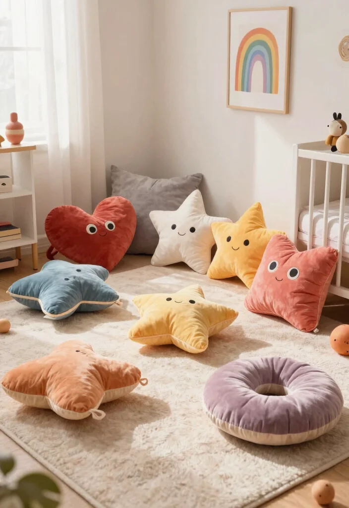 15 Adorable Baby Decorative Cushions That’ll Make Your Nursery a Dream Come True! - 7. Fun Shape Pillows 1
