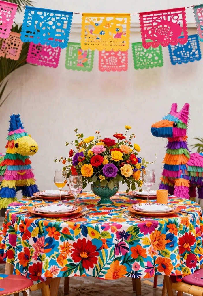 15 Floral Baby Shower Themes That'll Leave Your Guests in Awe! (Wait Until You See #8!) - 10. Bright and Bold Floral Fiesta 1