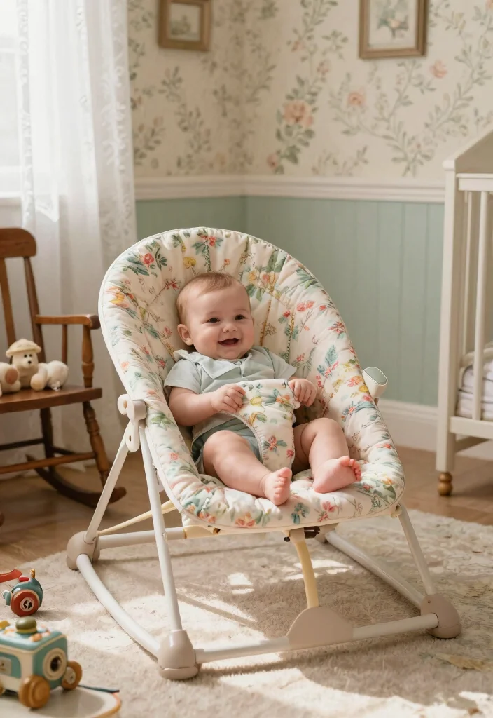 20 Stylish Baby Bouncers That Will Elevate Your Nursery Decor (Wait Until You See #6!) - 2. Vintage Charm 1