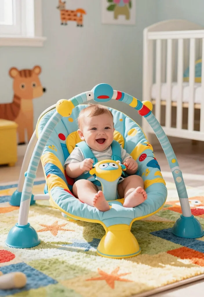 20 Stylish Baby Bouncers That Will Elevate Your Nursery Decor (Wait Until You See #6!) - 5. Colorful and Playful 1