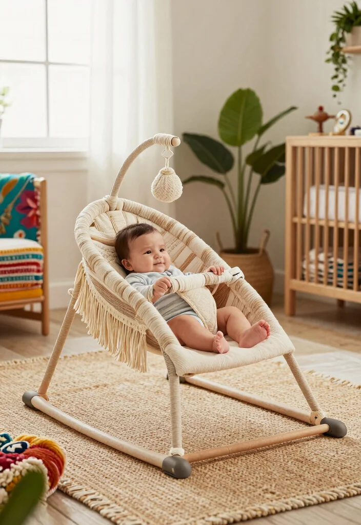 20 Stylish Baby Bouncers That Will Elevate Your Nursery Decor (Wait Until You See #6!) - 8. Bohemian Vibes 1