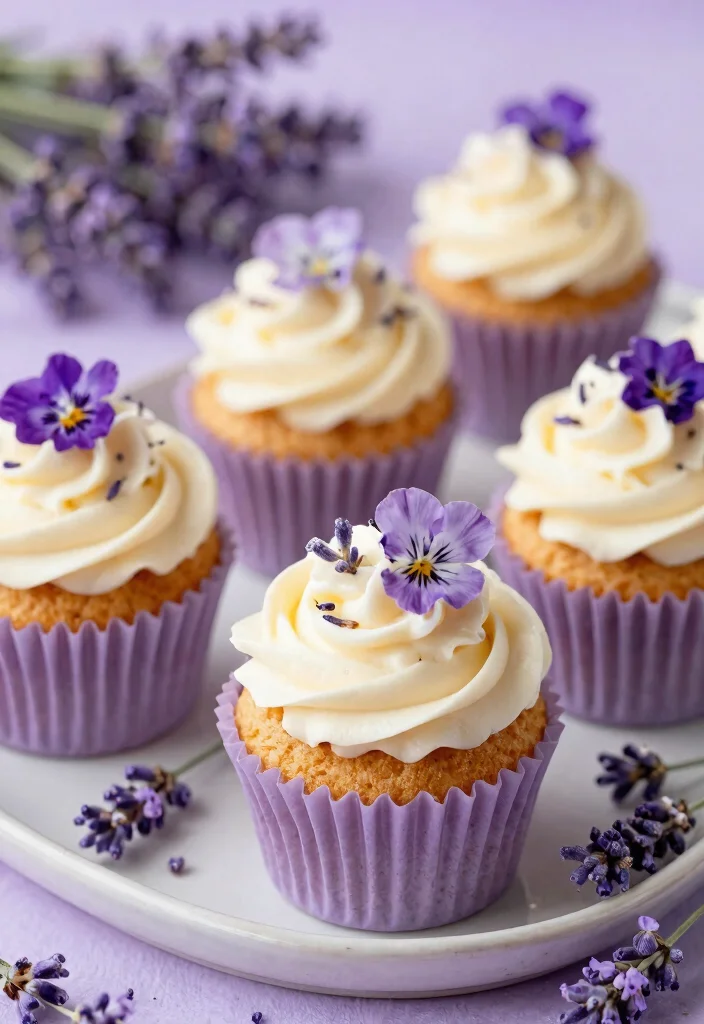 21 Magical Star Cupcakes for Your Next Space-Themed Birthday Party (You Won't Believe #9!) - 17. Lunar Lavender Cupcakes 1