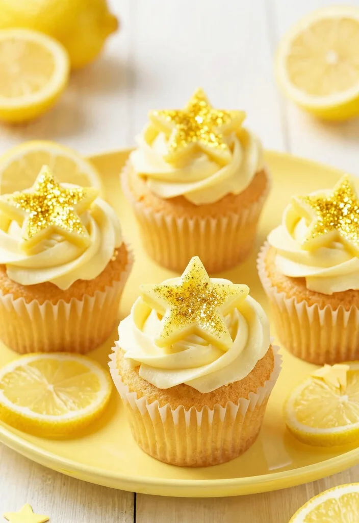 21 Magical Star Cupcakes for Your Next Space-Themed Birthday Party (You Won't Believe #9!) - 3. Twinkling Lemon Star Cupcakes 1