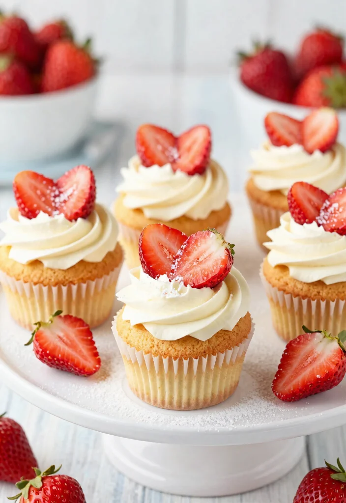 21 Magical Star Cupcakes for Your Next Space-Themed Birthday Party (You Won't Believe #9!) - 6. Starry Strawberry Shortcake 1