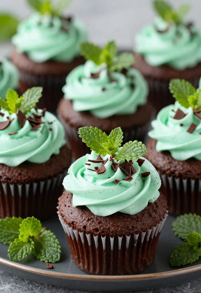 21 Magical Star Cupcakes for Your Next Space-Themed Birthday Party (You Won't Believe #9!) - 7. Moonlit Mint Chocolate 1