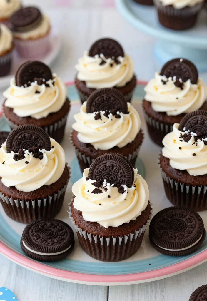 21 Magical Star Cupcakes for Your Next Space-Themed Birthday Party (You Won't Believe #9!) - 8. Out-of-this-World OREO Cupcakes 1