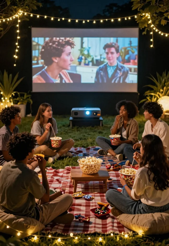 21 Themed Summer Party Ideas That Will Have Everyone Talking (You Won't Believe #7!) - 7. Under the Stars Movie Night 1