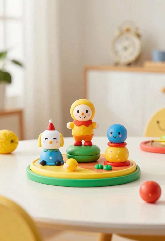 22 Colorful Baby Shower Centerpieces That Will Brighten Up Your Event (Wait for #10!) - 19. Cheerful Themed Figurines 1