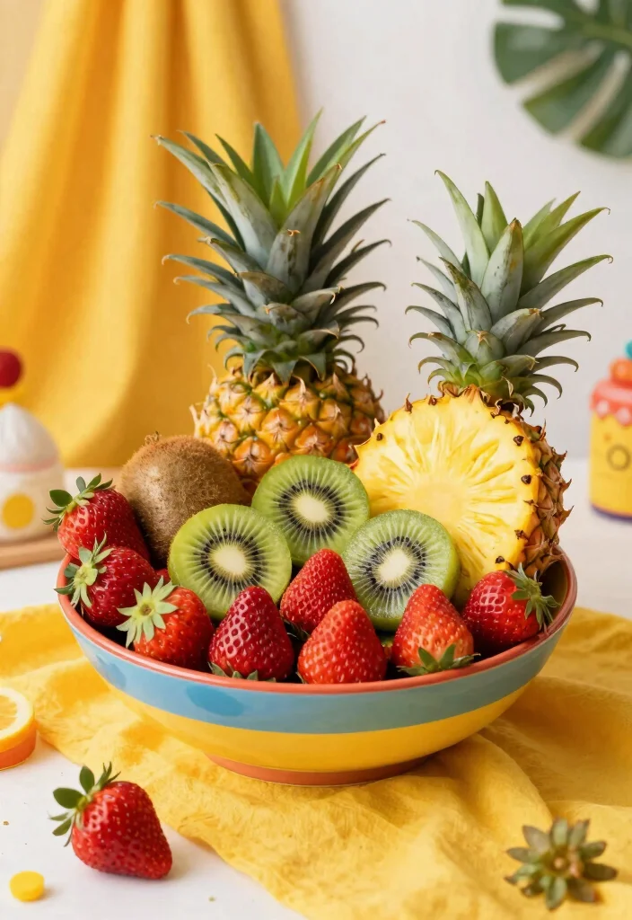 22 Colorful Baby Shower Centerpieces That Will Brighten Up Your Event (Wait for #10!) - 5. Vibrant Fruit Arrangement 1